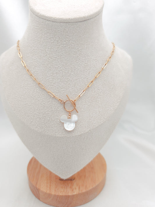 Mickey Toggle Pearl Necklace