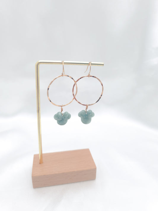 Minnie Jade Hammered Hoop Earrings