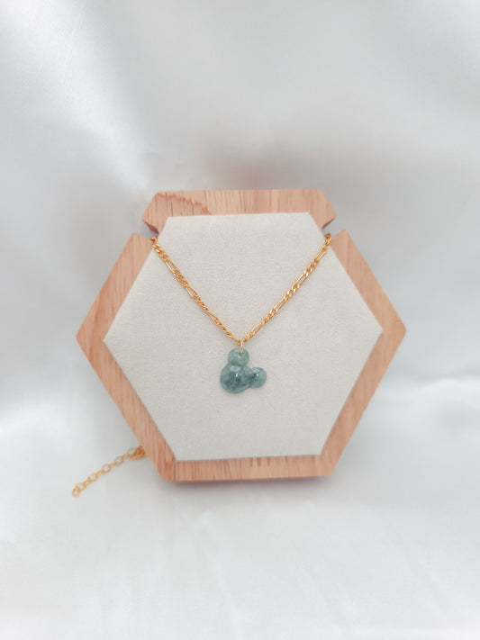Mickey Slanted Jade Necklace